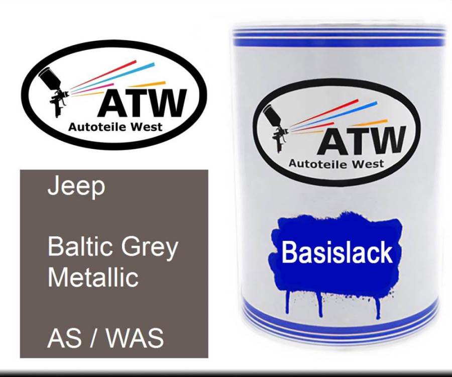 Jeep, Baltic Grey Metallic, AS / WAS: 500ml Lackdose, von ATW Autoteile West.